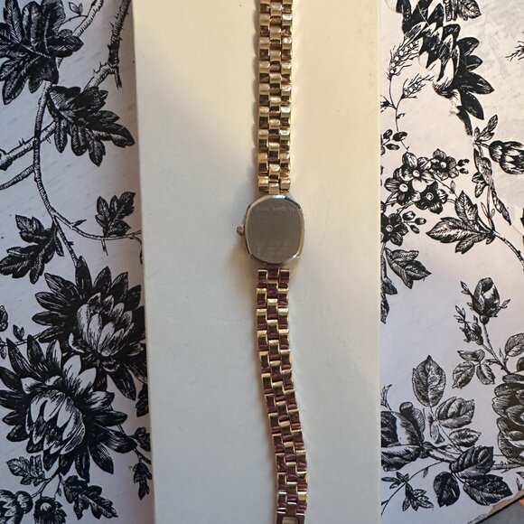 Bulova Vintage Gold Tone Diamond Link Watch - Picture 7 of 8